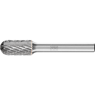 Tungsten carbide burrs for high performance, TOUGH- S, cylindrical shape with radius end WRC