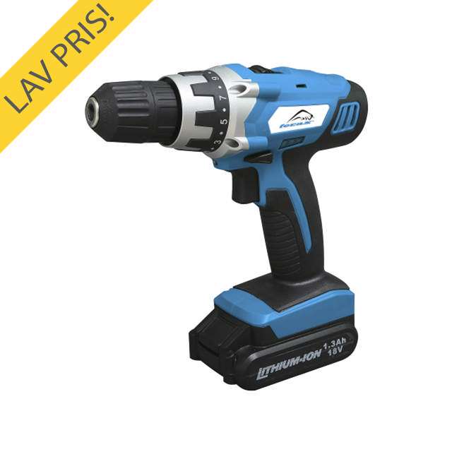 Ferax akku Bore/skruemaskine BCD1813 18V 1,3 Ah inkl. 1 stk. Batteri