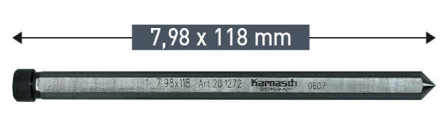 Karnasch Centertap Lang 7,98x118mm for Hardline Ø61-200mm (pakke á 2stk.)