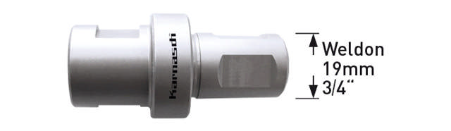 Karnasch Super Heavy Duty Holder 19mm Weldon for Ø14-100mm Hulsave