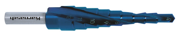 Karnasch Trinbor 4,0-12,0mm 1,0mm stign. 2 Skærs. HSSXE BlueDur