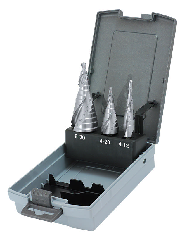 Karnasch TrinBorsæt 4,0-30,0mm 2 Skærs. 3 stk. HSSXE i Rose plastkassette