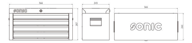 Filled topbox 47 pcs (grey)