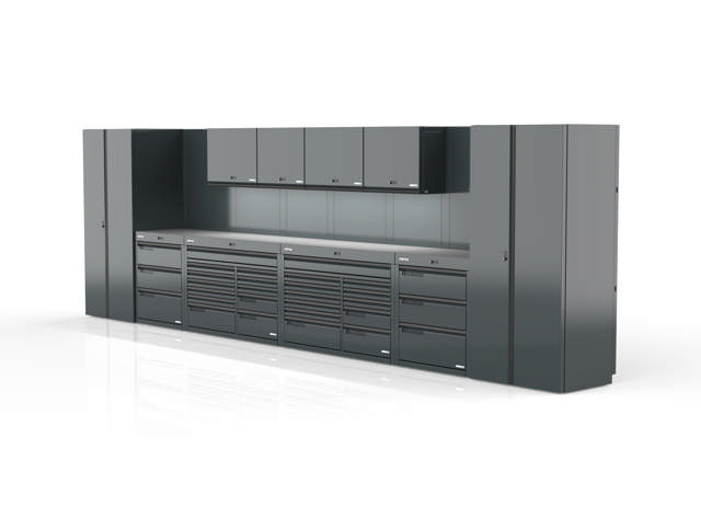 MSS+ composite worktop full height setup