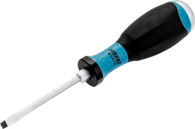 HAZET Screwdriver ∙ with impact cap 810U-45 ∙ Slot profile ∙ 0.8 x 4.5 mm