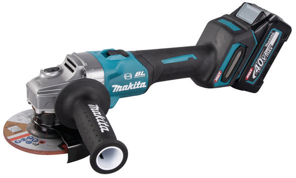 Makita akku vinkelsliber GA005GM201 125mm Med 2 40V Batterier 4A & lader