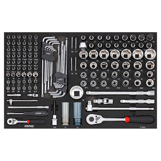 Bit socket set 1/4'' & 1/2'', SFS 138-pcs
