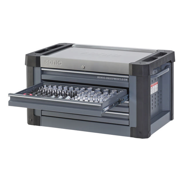 Empty topbox S9 4 drawers, dark grey (RAL7011)