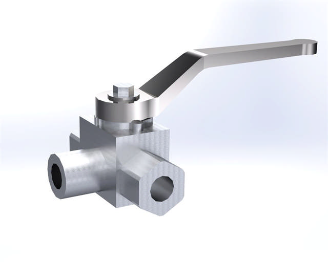 Kuglehane/3-vejs, 1/4indv./stål