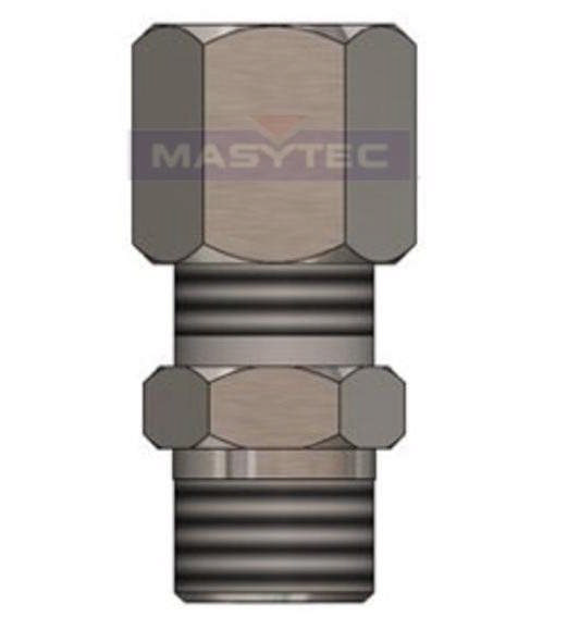 Ligeforskruning LL6mmxM8x1udv./stål