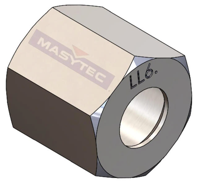 Omløbermøtrik Ø6mm f. SSV(afg.)