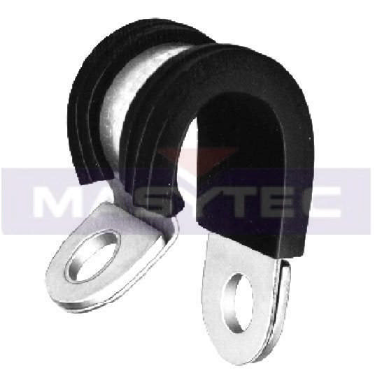 Rørbøjle Ø6mm/m. gummi/m. M6 skruehul