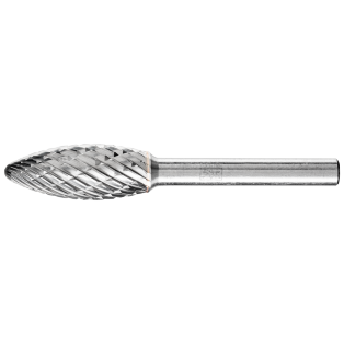 Tungsten carbide burrs for high performance, ALLROUND, flame-shaped B