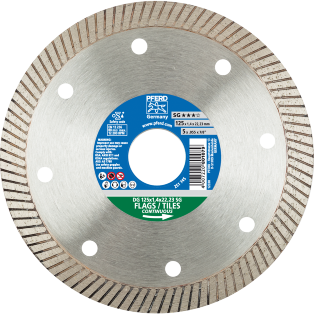 Diamond cut-off wheels for the construction industry, type with continuous rim SG