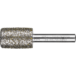 Diamond grinding points for foundries cylindrical shape