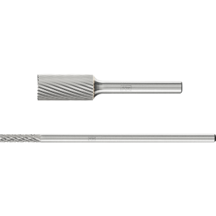 Tungsten carbide burrs for general use, cut 3 PLUS, cylindrical shape ZYAS with end cut