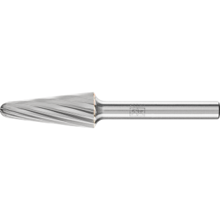 Tungsten carbide burrs for general use, cut 1, conical shape with radius end KEL
