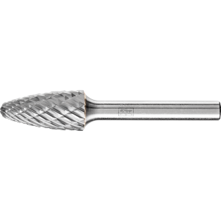 Tungsten carbide burrs for high performance, ALLROUND, tree shape with radius end RBF