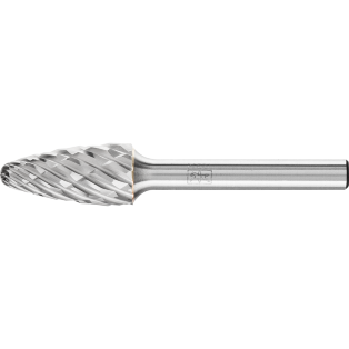 Tungsten carbide burrs for high performance, CAST, tree shape with radius end RBF