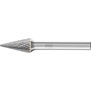Tungsten carbide burrs for general use, cut 3 PLUS, conical pointed shape SKM