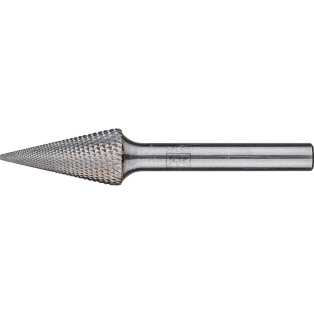 Tungsten carbide burrs for high performance, MICRO, conical pointed shape SKM