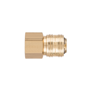 Self-closing valve couplings with female thread