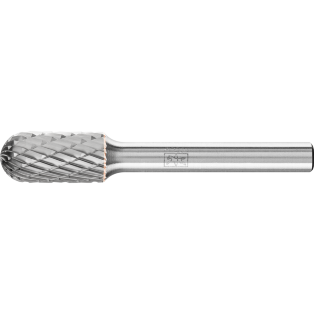 Tungsten carbide burrs for general use, cut 3 PLUS HC-FEP, cylindrical shape with radius end WRC