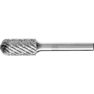 Tungsten carbide burrs for high performance, ALLROUND, cylindrical shape with radius end WRC