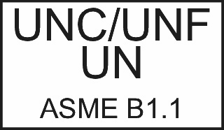 UNC / UNF / UNEF / UN-8 / UNS