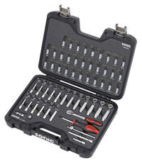 Combination set 1/4'', 74pcs BMCS