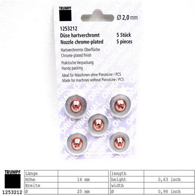 Düse ECE Verchromt D2,0
