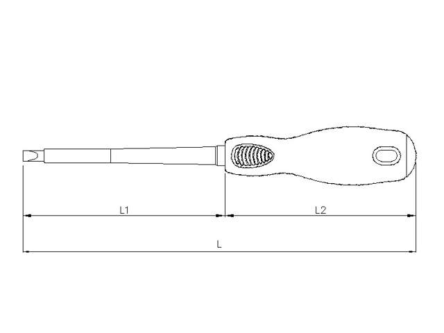 VDE screwdriver, slotted 5.5mm