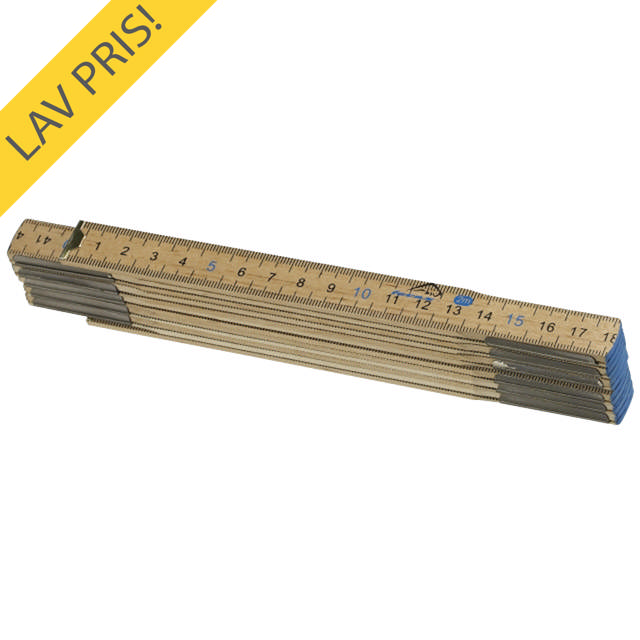 Bato tommestok mm/mm korte led 2 mtr træ