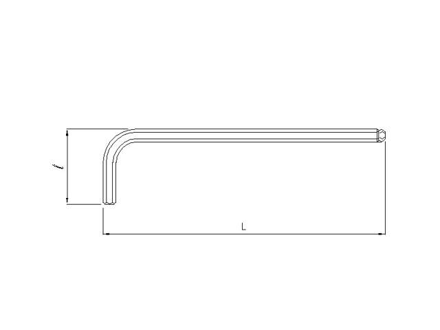 Ball ended hexagon key wrench  1.27mm