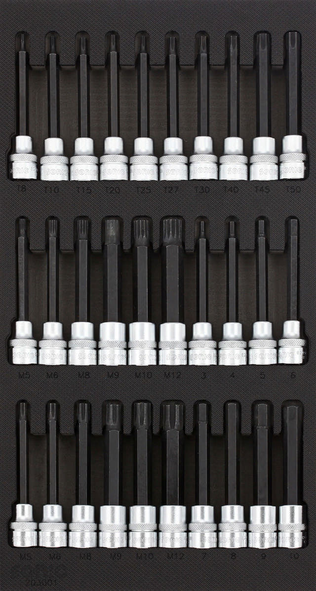 Bit socket set 3/8'', SFS 1/3 30-pcs
