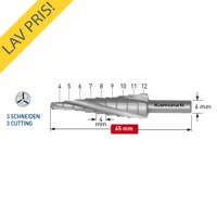 Karnasch Trinbor 4,0-12,0mm 2,0mm stign. 3 Skærs. HSSXE