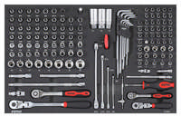 Socket combinaton set 1/4'' & 3/8'', SFS 139-pcs