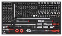 Socket set  1/4'' and 3/8'', SFS 212-pcs