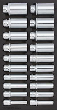 Deep socket set 1/2'', SFS 1/3 20-pcs