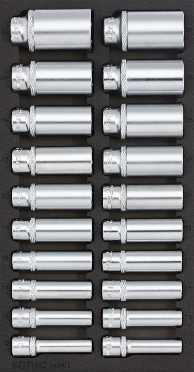 Deep socket set 1/2'', SFS 1/3 20-pcs