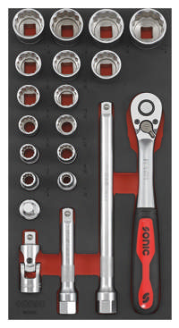 Accessory set 1/2'', (SAE) SFS 1/3 20-pcs