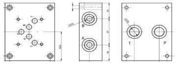 NG10 Montageplader, stål , 350 bar