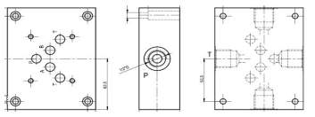 NG10 Montageplader, stål , 350 bar