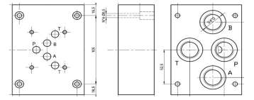 NG10 Montageplader, stål , 350 bar