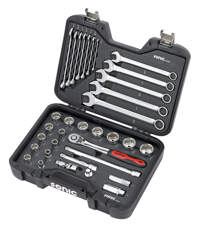 Socket and wrench set 1/2'', 34pcs BMCS (SAE)