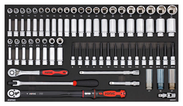 Socket set, SFS 84-pcs