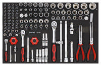 Bit socket set 1/4'', 3/8'' & 1/2'', SFS 111-pcs