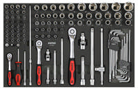 Bit socket set 1/4'', 3/8'' & 1/2'', SFS 112-pcs