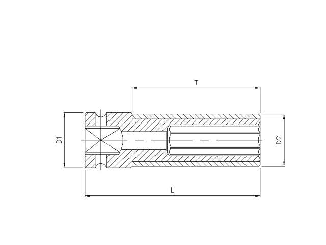Wheel socket 1/2'', 6pt. 21mm