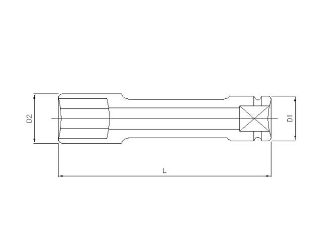 Impact socket set 1/2'', 3-pcs